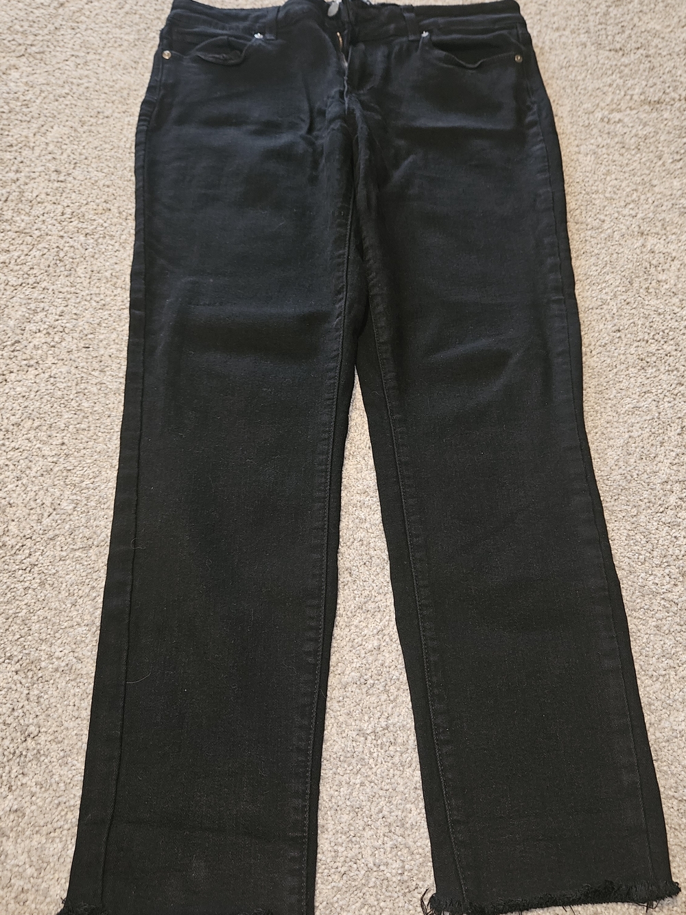 PAIGE Black Straight-Leg Jeans